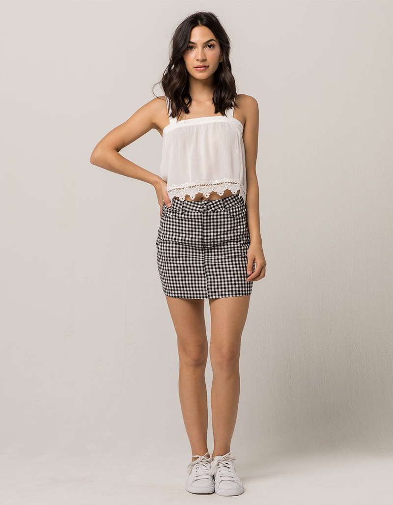 IVY & MAIN Gingham Mini Skirt image number 0