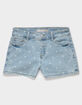TRACTR Brittany Star Print Girls Denim Shorts image number 1