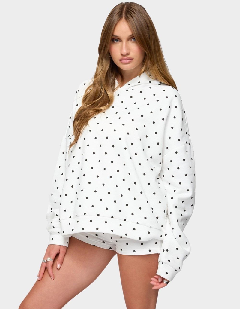 EDIKTED Chelsie Polka Dot Hoodie image number 1