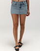 REWASH Double Button Womens Denim Micro Mini Skirt image number 2
