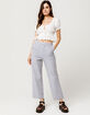 SKY AND SPARROW Skinny Stripe Womens Wide Leg Pants image number 4