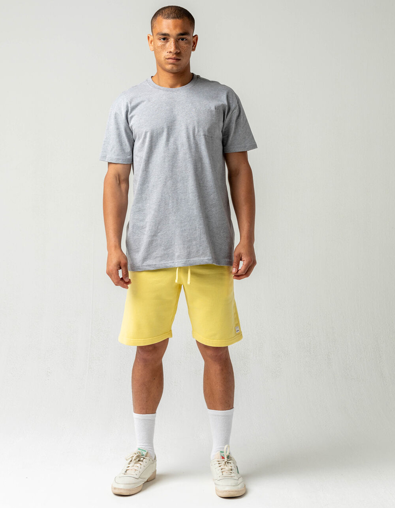 RSQ Fleece Mens Light Yellow Sweat Shorts image number 5
