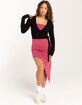 RSQ Womens Pointelle Rib Wrap Top image number 2
