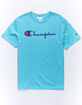 CHAMPION Script Mens Light Blue T-Shirt image number 1