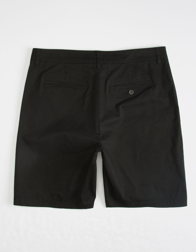 RSQ Mid Length Twill Black Mens Chino Shorts image number 1