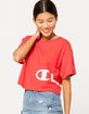 CHAMPION Wrap Around Red Womens Crop Tee image number 1