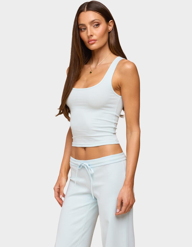 EDIKTED Linda Ribbed Scoop Neck Tank Top image number 1