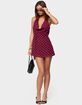 EDIKTED Polka Dot Cowl Neck Mini Dress image number 4