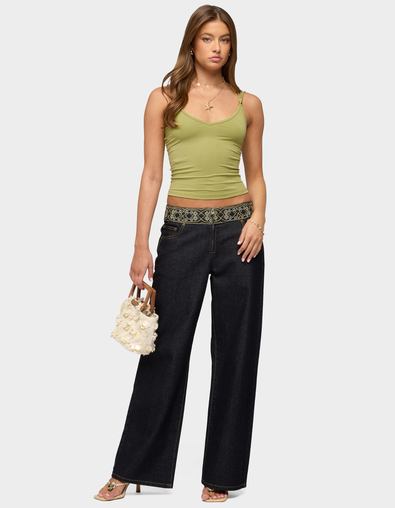 EDIKTED Vinney Strappy Bead V-Neck Top image number 4