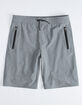 NITROUS BLACK On Top Heather Gray Boys Jogger Shorts image number 1