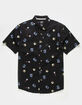 RSQ Mens Ditsy Skull Button Up Shirt image number 4