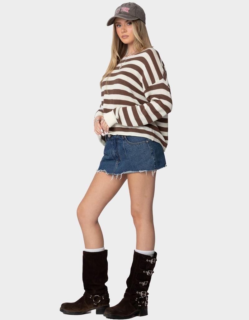 EDIKTED Anney Oversized Striped Sweater image number 4