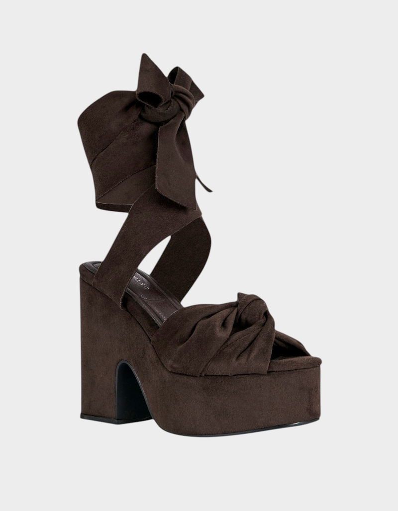 AZALEA WANG Saki Platform Wrap-Around Womens Sandals image number 1