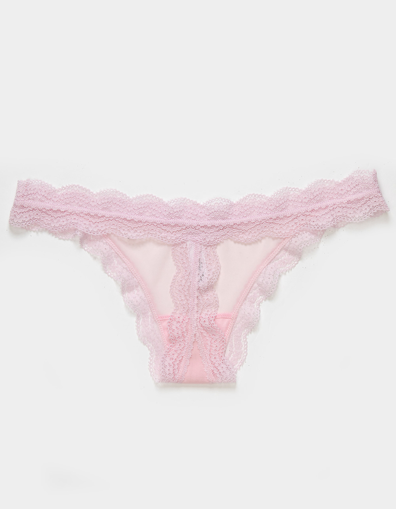 FULL TILT Lace-Trim Mesh Thong image number 1