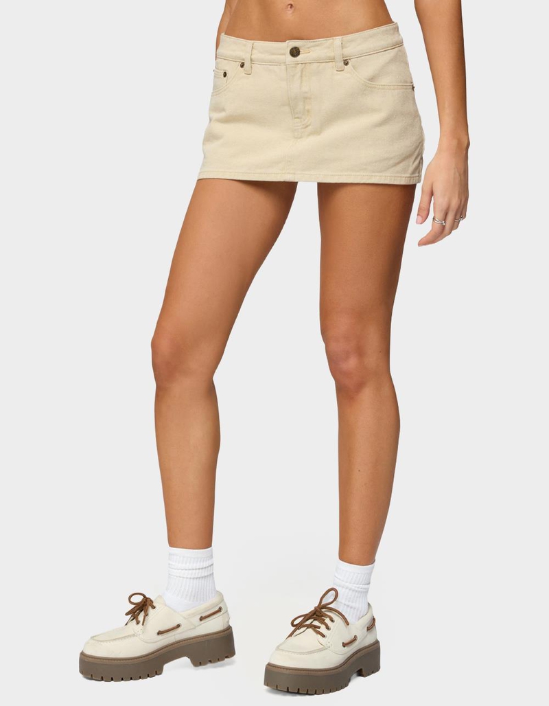 EDIKTED Camelia Denim Mini Skort image number 1
