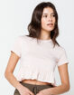 SKY AND SPARROW Crop Womens Rose Babydoll Top image number 1