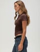 BOZZOLO Womens Long Baby Tee  image number 3