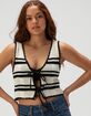 FULL TILT Tie Front Knit Womens Vest image number 2