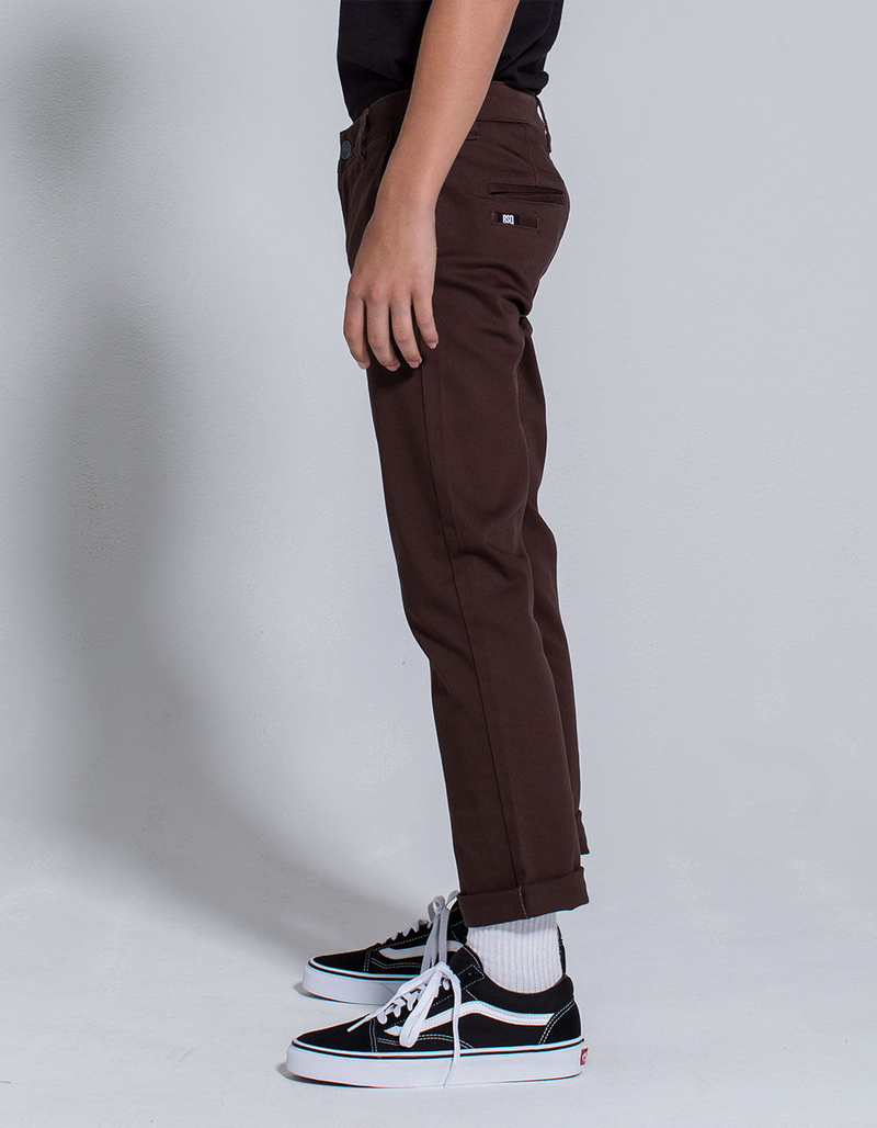RSQ London Brown Boys Skinny Chino Pants image number 2