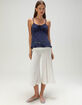 FULL TILT Womens Embroidered Babydoll Top image number 5