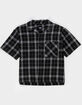 RSQ Mens Washed Plaid Button Up Shirt image number 1