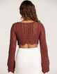 WEST OF MELROSE Womens Crochet Sweater image number 3
