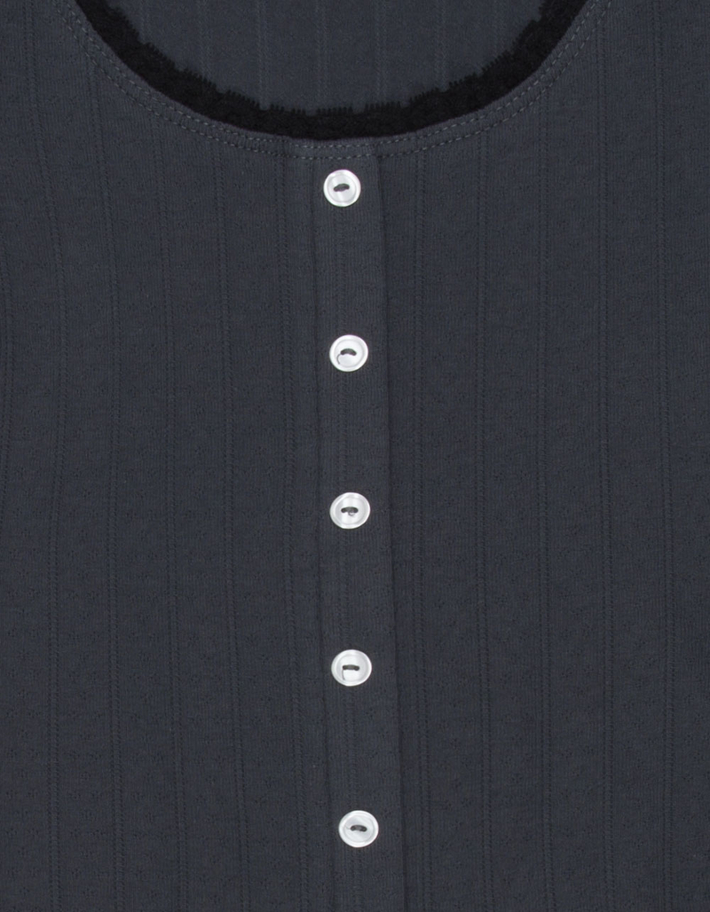 FULL TILT Girls Button Front Top image number 1