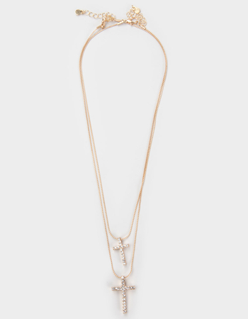 FULL TILT Layered Cross Chain Necklace Primary Image