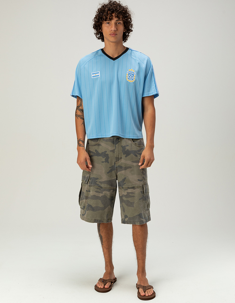 RSQ Mens Baggy Twill Cargo Jorts image number 3