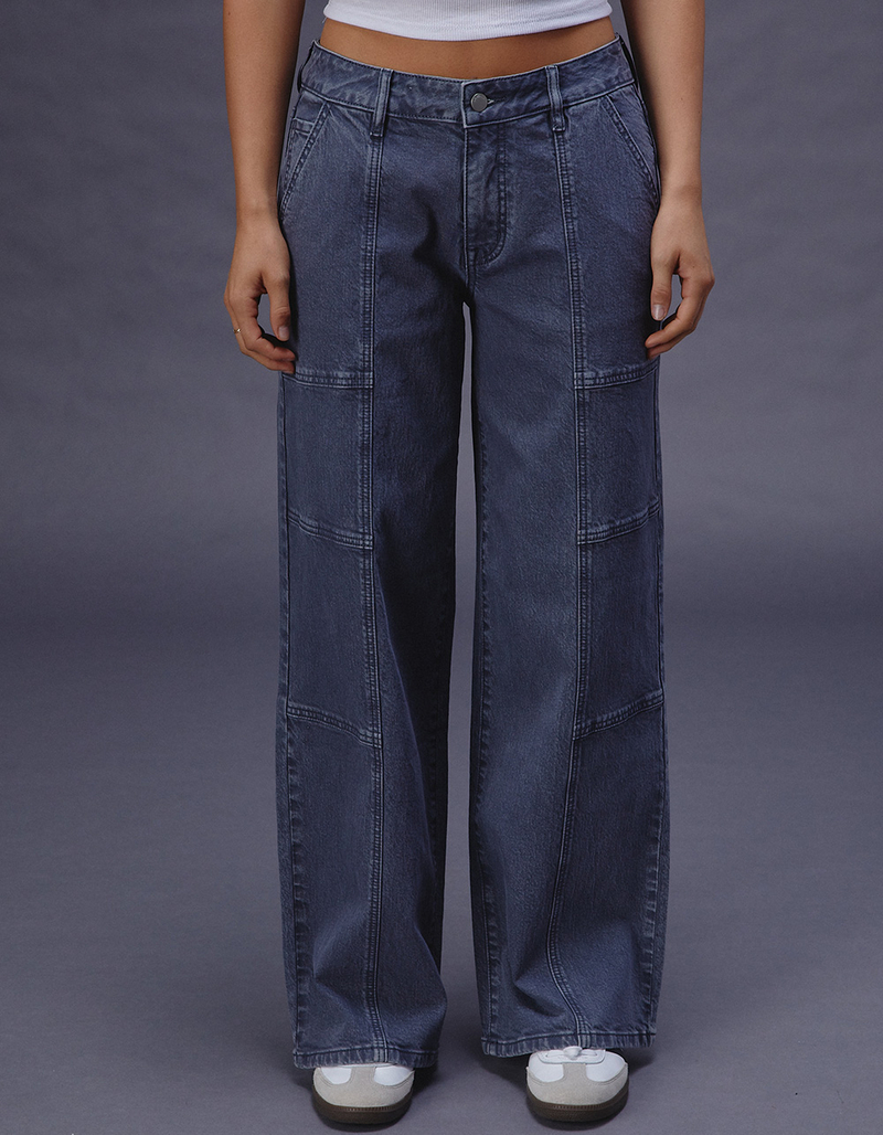 RSQ Womens Mid Rise Seam Loose Fit Pants image number 1
