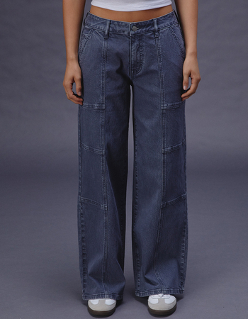 RSQ Womens Mid Rise Seam Loose Fit Pants Alternative Image