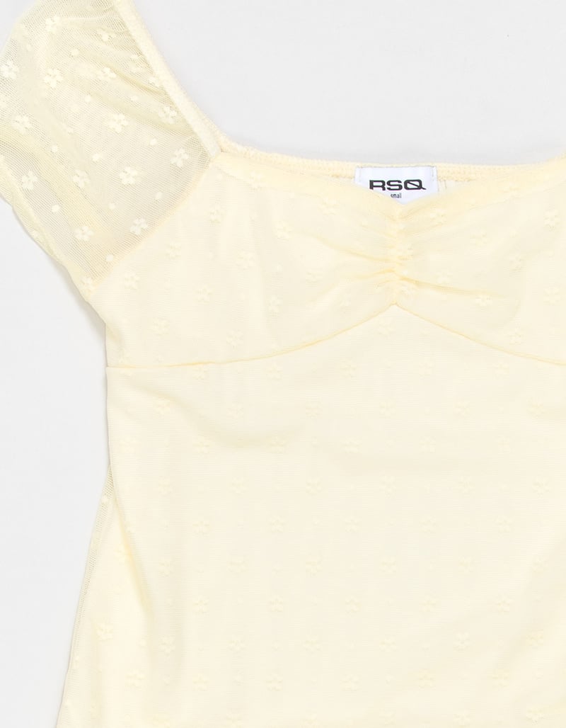RSQ Girls Flocked Mesh Top image number 1