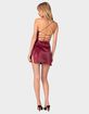 EDIKTED Whitney Lace Trim Satin Mini Dress image number 3