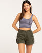 RSQ Womens Mid Length Cargo Shorts image number 1