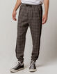 EAST POINTE Grey Plaid Mens Jogger Pants image number 1