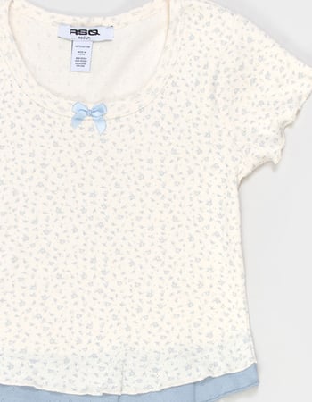 RSQ Girls Ditsy Double Layer Tee Alternative Image