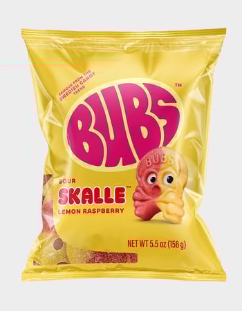 BUBS Sour Skalle&trade; Lemon Raspberry Candy Primary Image