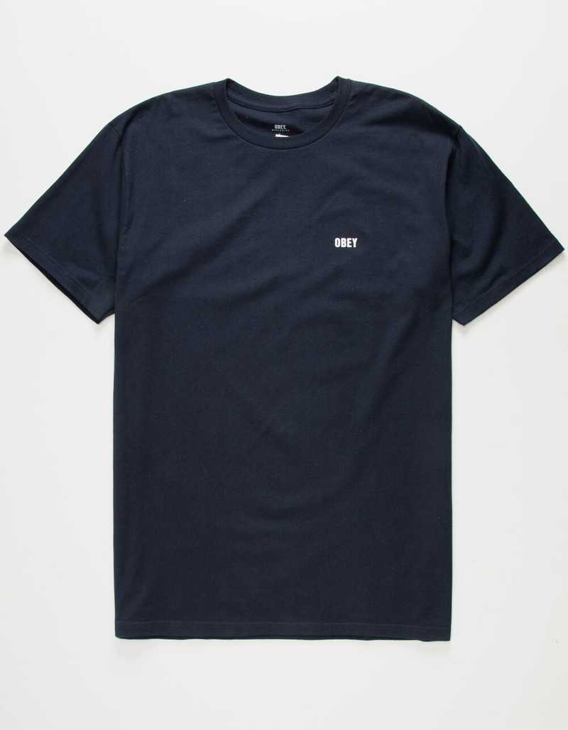 OBEY Official Mens Navy T-Shirt image number 1