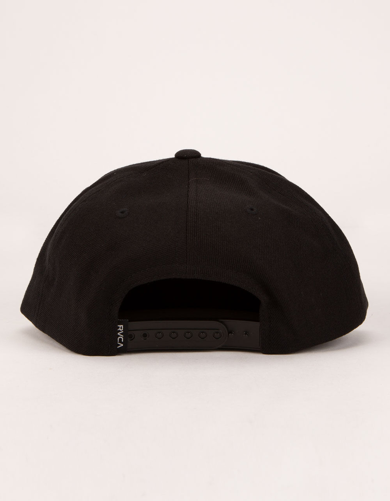 RVCA Script Mens Black Snapback Hat image number 1