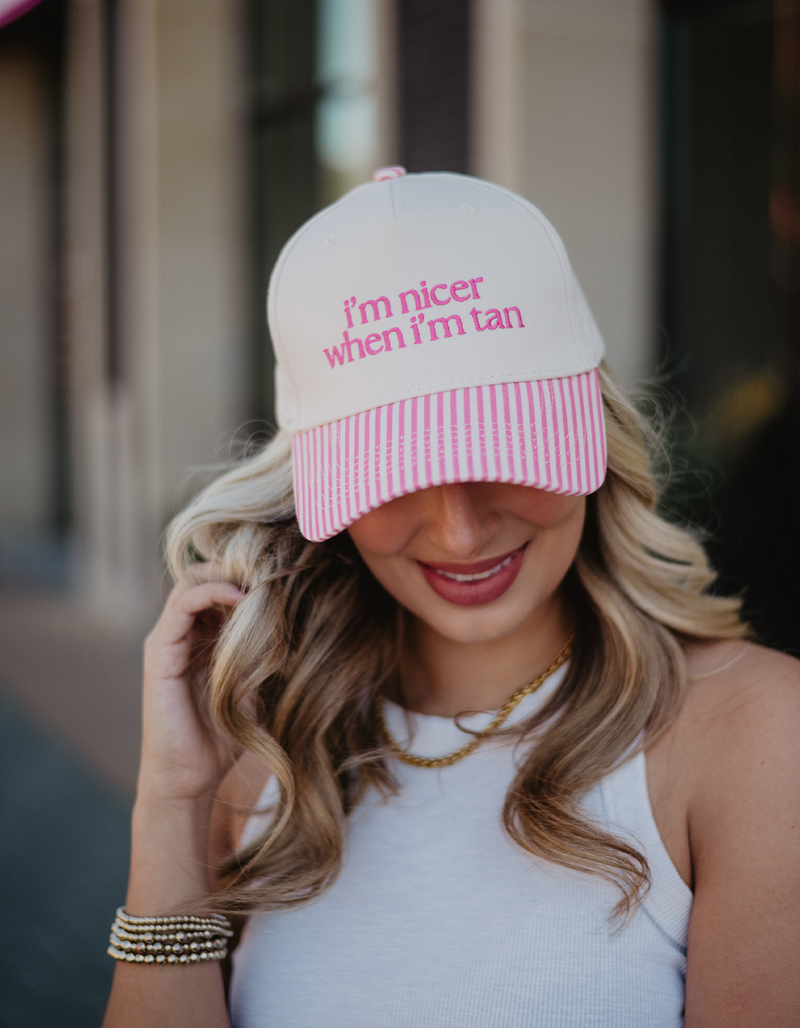 KATYDID I'm Nicer When I'm Tan Two-Toned Vintage Hat image number 2