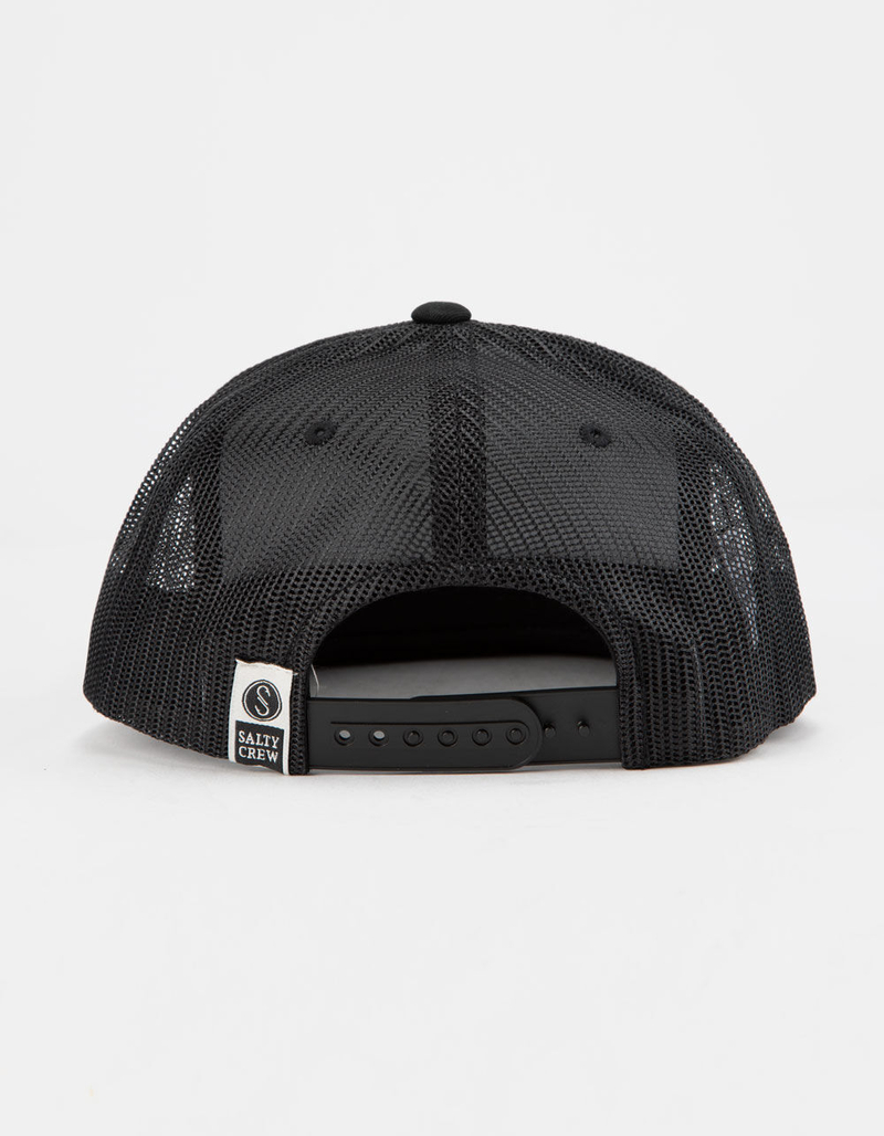 SALTY CREW Twin Fin Black Mens Trucker Hat image number 1