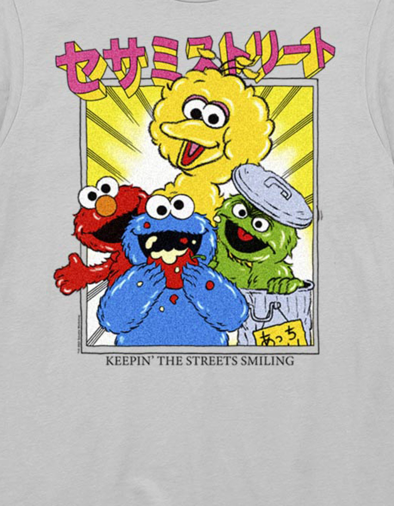 SESAME STREET Keep Smiling Kanji Unisex Tee image number 1