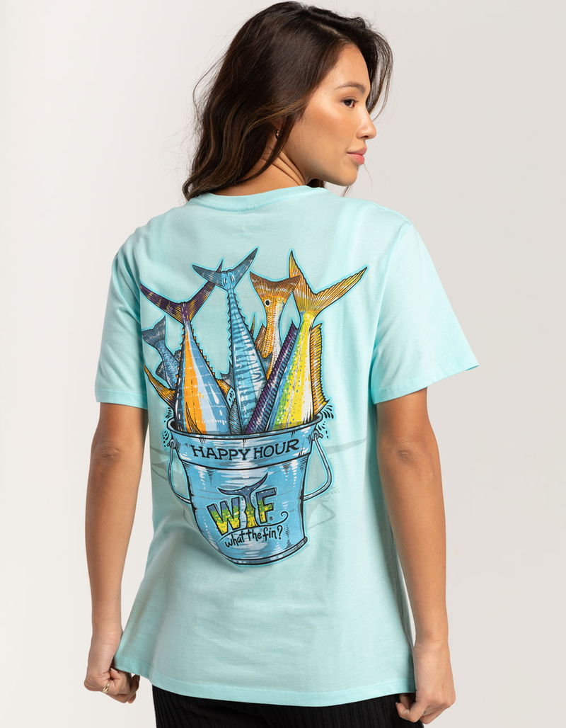 WHAT THE FIN Happy Hour Womens Tee AQUA Tillys