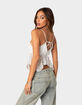 EDIKTED Flutter Frilled Tie Back Top image number 5