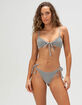 BILLABONG Wave Check Tie Side Tanga Bikini Bottoms image number 1