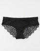 FULL TILT Lace Side & Back Black Bikini Panties image number 1