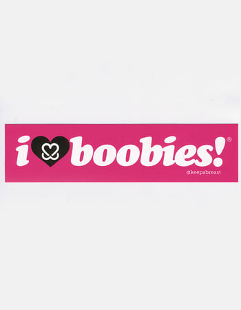 KEEP A BREAST I Love Boobies! Bumper Sticker Primary Image