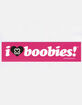 KEEP A BREAST I Love Boobies! Bumper Sticker image number 1
