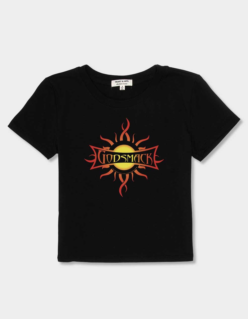 GODSMACK Sun Logo Womens Baby Tee image number 1