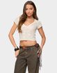 EDIKTED Kristal Twist Front V-Neck Top image number 1